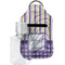 Purple Gingham & Stripe Hand Sanitizer & Keychain Holder (Personalized)
