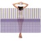 Purple Gingham & Stripe Sheer Sarong
