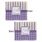 Purple Gingham & Stripe Security Blanket - Front & Back View