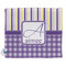 Purple Gingham & Stripe Security Blanket - Front View
