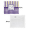 Purple Gingham & Stripe Security Blanket - Front & White Back View
