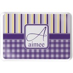 Purple Gingham & Stripe Serving Tray (Personalized)