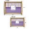 Purple Gingham & Stripe Serving Tray Wood Sizes