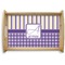 Purple Gingham & Stripe Serving Tray Wood Small - Main