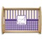 Purple Gingham & Stripe Natural Wooden Tray - Small (Personalized)