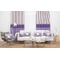 Purple Gingham & Stripe Sheer and Custom Curtains in Room with Matching Pillows