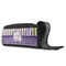 Purple Gingham & Stripe Shoe Bags - ANGLE (Open)
