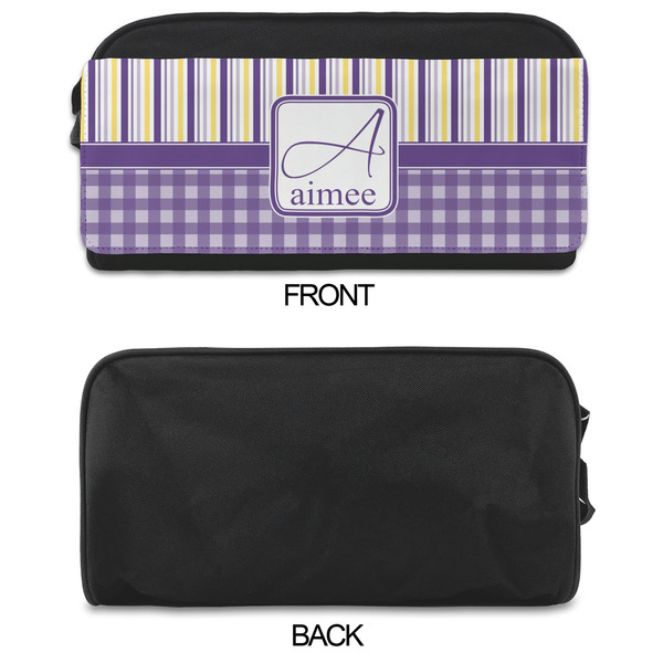 Purple Gingham & Stripe Shoe Bags - APPROVAL