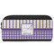 Purple Gingham & Stripe Shoe Bags - FRONT