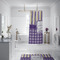 Purple Gingham & Stripe Shower Curtain - 70"x83"