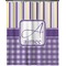 Purple Gingham & Stripe Shower Curtain 70x90