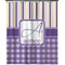 Purple Gingham & Stripe Extra Long Shower Curtain - 70"x84" (Personalized)