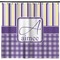Purple Gingham & Stripe Shower Curtain (Personalized) (Non-Approval)