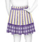 Purple Gingham & Stripe Skater Skirt - Back