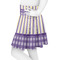 Purple Gingham & Stripe Skater Skirt - Side