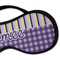 Purple Gingham & Stripe Sleeping Eye Mask - DETAIL Large