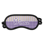 Purple Gingham & Stripe Sleeping Eye Mask (Personalized)