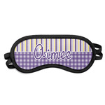 Purple Gingham & Stripe Sleeping Eye Mask - Small (Personalized)