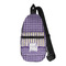 Purple Gingham & Stripe Sling Bag (Personalized)
