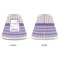 Purple Gingham & Stripe Small Chandelier Lamp - Approval