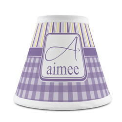 Purple Gingham & Stripe Chandelier Lamp Shade (Personalized)