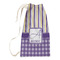 Purple Gingham & Stripe Laundry Bags - Small (Personalized)
