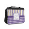 Purple Gingham & Stripe Small Travel Bag - FRONT