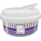 Purple Gingham & Stripe Snack Container (Personalized)