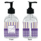 Purple Gingham & Stripe Glass Soap/Lotion Dispenser - Approval