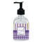 Purple Gingham & Stripe Soap/Lotion Dispenser (Glass)