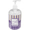 Purple Gingham & Stripe Soap / Lotion Dispenser (Personalized)