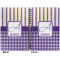 Purple Gingham & Stripe Spiral Journal 7 x 10 - Apvl