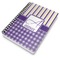 Purple Gingham & Stripe Spiral Journal 7 x 10 - Main
