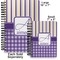 Purple Gingham & Stripe Spiral Journal - Comparison