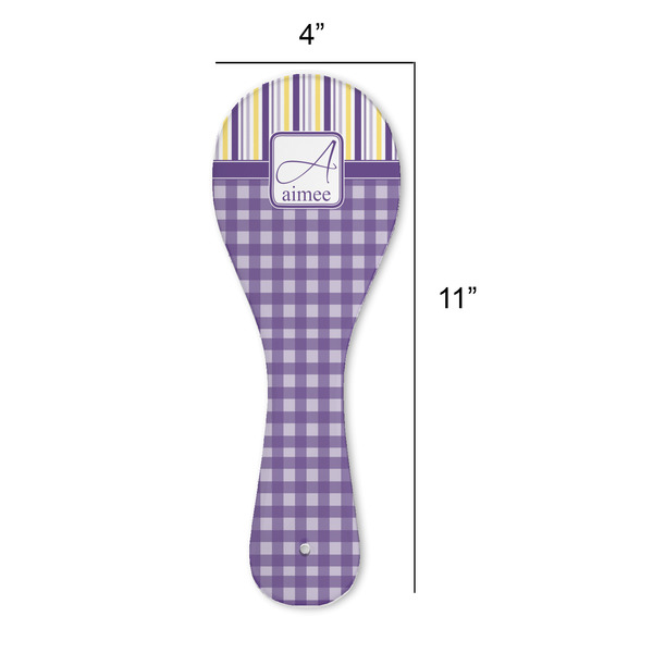 Purple Gingham & Stripe Spoon Rest Trivet - APPROVAL