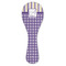 Purple Gingham & Stripe Ceramic Spoon Rest (Personalized)
