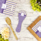 Purple Gingham & Stripe Spoon Rest Trivet - LIFESTYLE