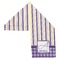 Purple Gingham & Stripe Sports Towel Folded - Both Sides Showing