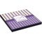 Purple Gingham & Stripe Square Table Top (Angle Shot)