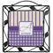 Purple Gingham & Stripe Square Trivet - w/tile