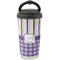 Purple Gingham & Stripe Stainless Steel Travel Cup