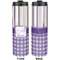 Purple Gingham & Stripe Stainless Steel Tumbler 20 Oz - Approval
