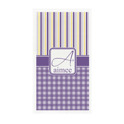 Purple Gingham & Stripe Guest Towels - Full Color - Standard (Personalized)