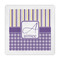 Purple Gingham & Stripe Decorative Paper Napkins (Personalized)