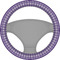Purple Gingham & Stripe Steering Wheel Cover
