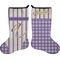 Purple Gingham & Stripe Stocking - Double-Sided - Approval