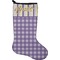 Purple Gingham & Stripe Stocking - Single-Sided