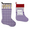 Purple Gingham & Stripe Stockings - Side by Side compare