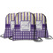 Purple Gingham & Stripe String Backpack - MAIN