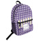 Purple Gingham & Stripe Student Backpack (Personalized)